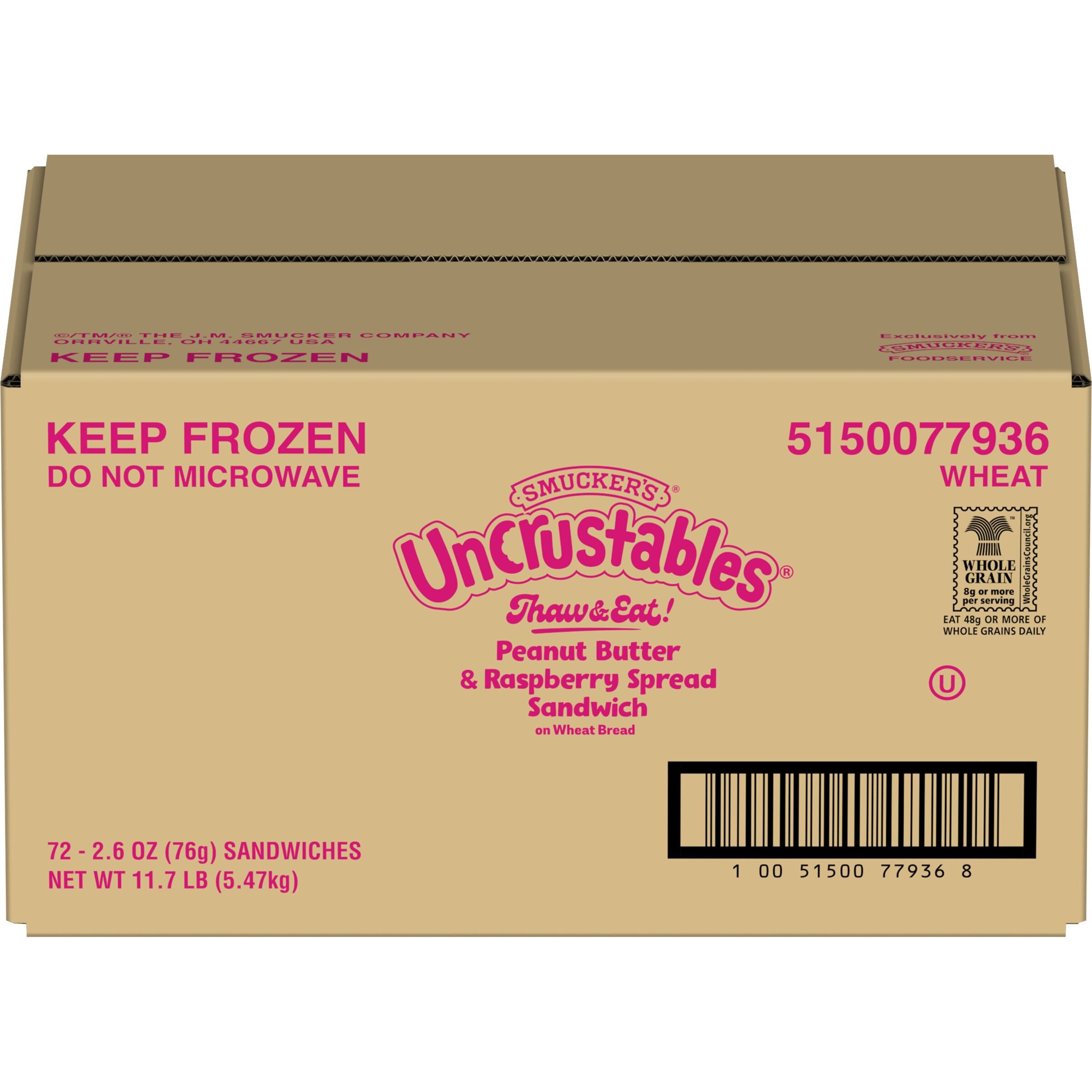 Uncrustable PB & Raspberry Jam Sandwich