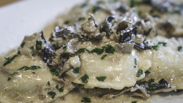 Large Round Wild Mushroom & Porcini Ravioli