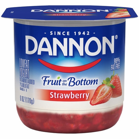 Strawberry Fruit On The Bottom Yogurt