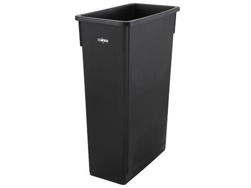 Slim Black Trash Can