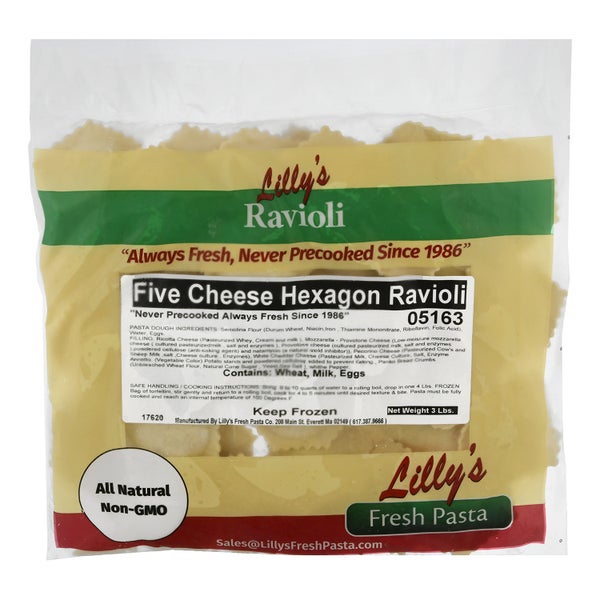 Large Hexagon 5-Cheese Ravioli