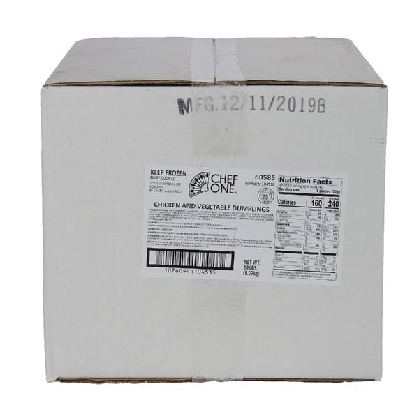 Whole Wheat Chicken & Vegtable Dumplings