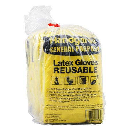 Gloves Yellow Rubber Medium
