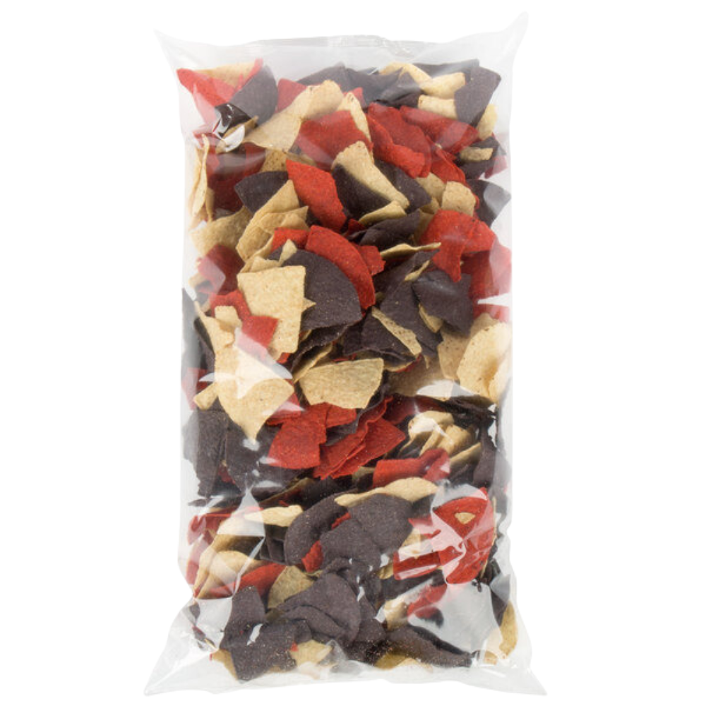 * Cooked Tri-Color Triangle Chips
