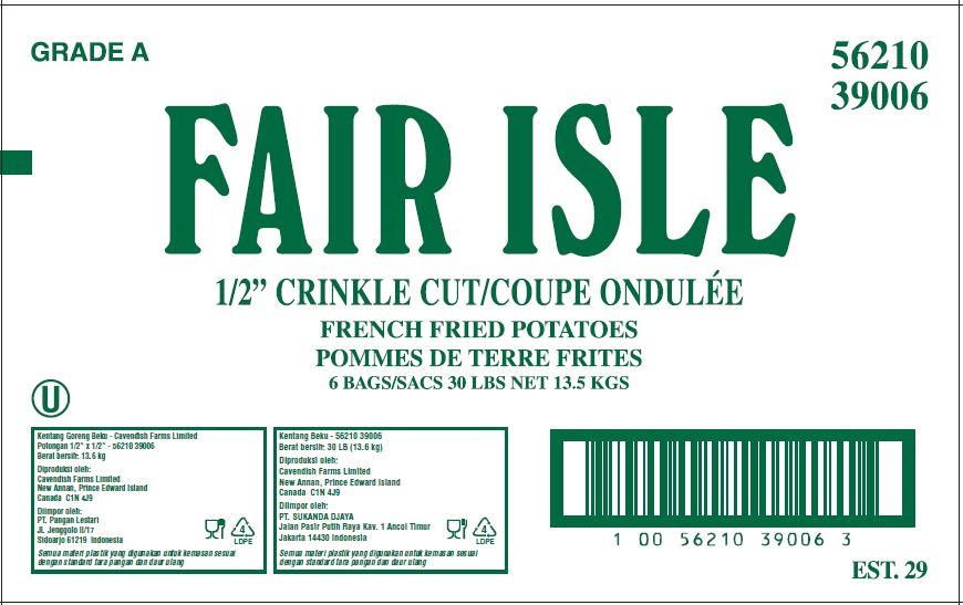 1/2 Inch Crinkle Cut Fries