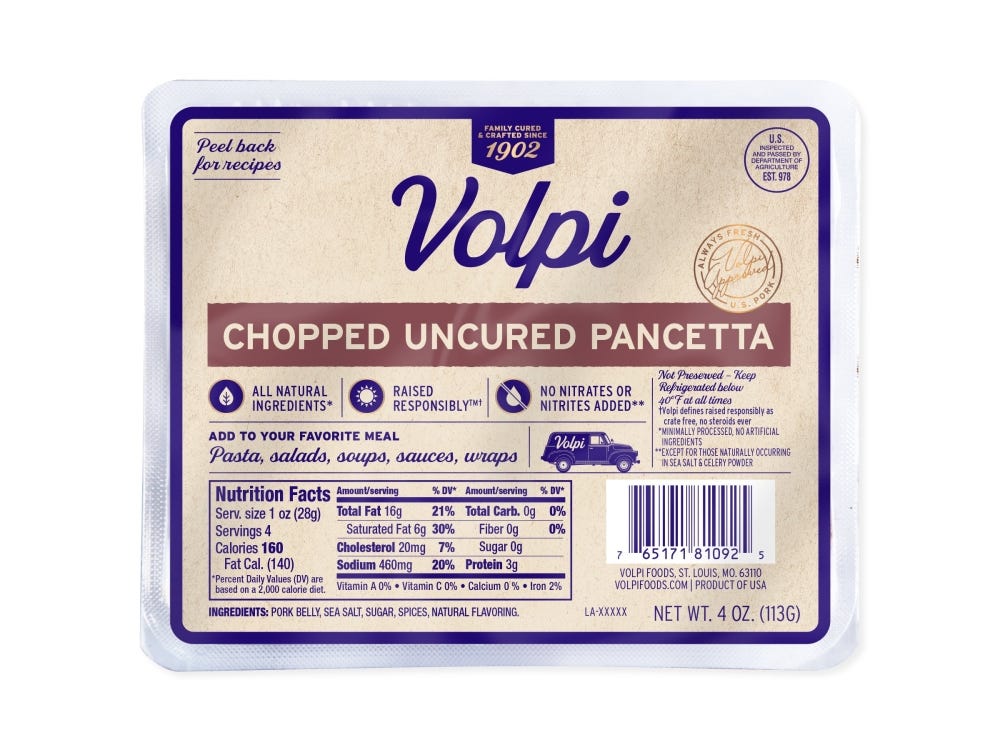 Pancetta Chef Style Chopped