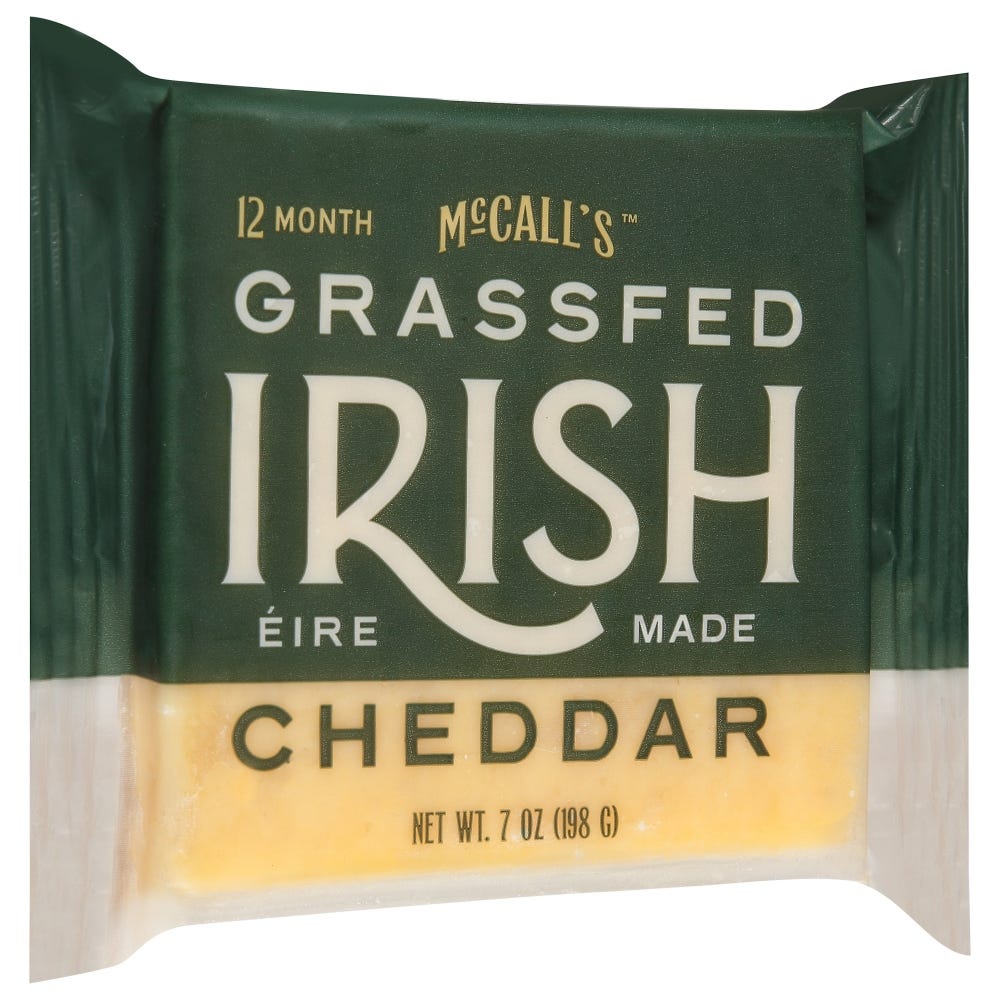12 Month Aged Vintage Grassfed Irish Cheddar Cuts