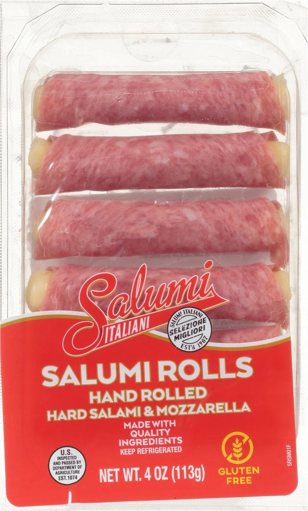 Hard Salami & Mozzarella Salumi Rolls