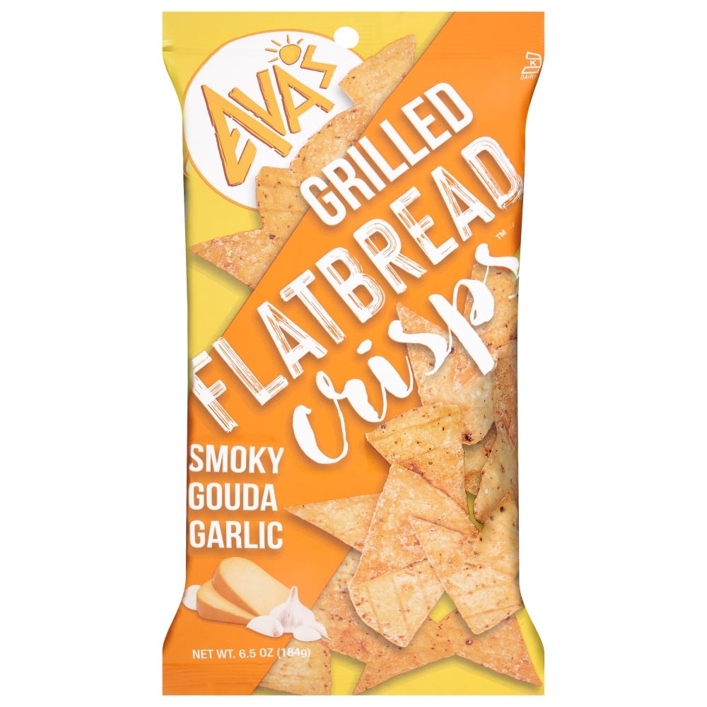 Smoky Gouda Garlic Flatbread Crisps