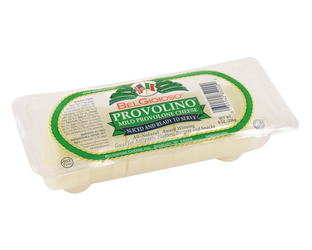 Provolone Log Sliced