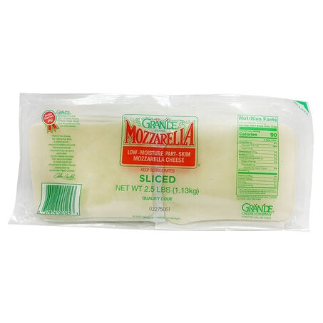 Sliced Part Skim Mozzarella Cheese