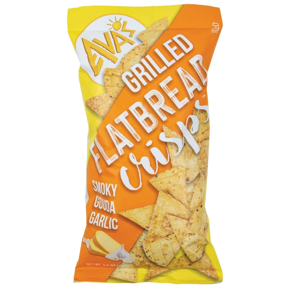 Smoky Gouda Garlic Flatbread Crisps