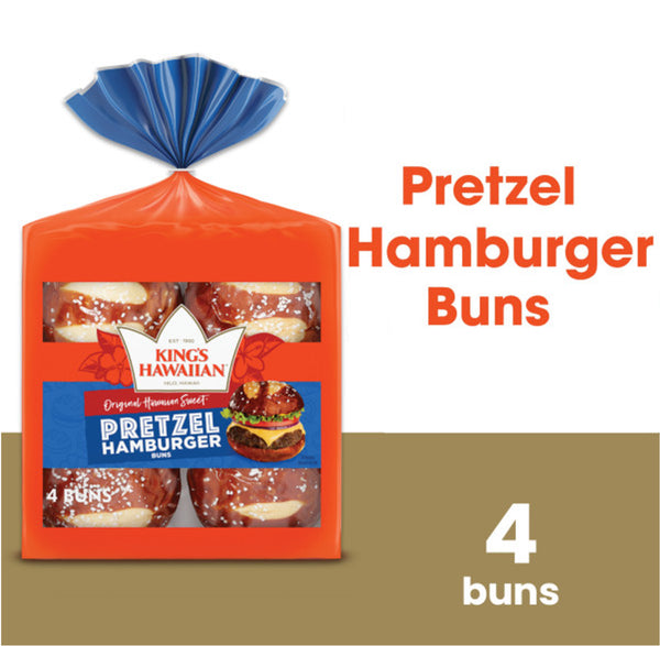 2.6oz Pretzel Hamburger Buns