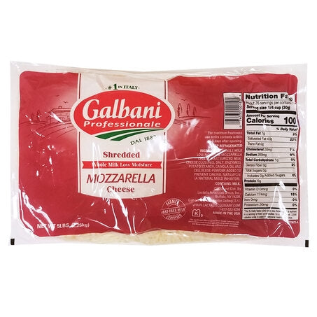 Whole Milk Shredded Mozzarella Cheese