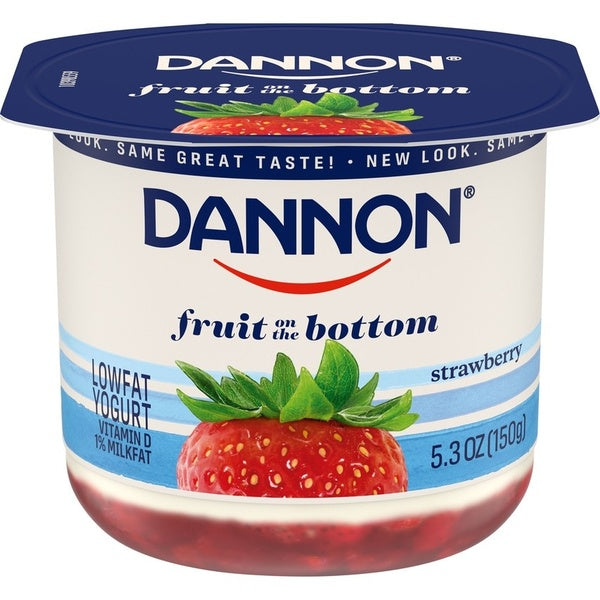Strawberry Fruit On The Bottom Yogurt