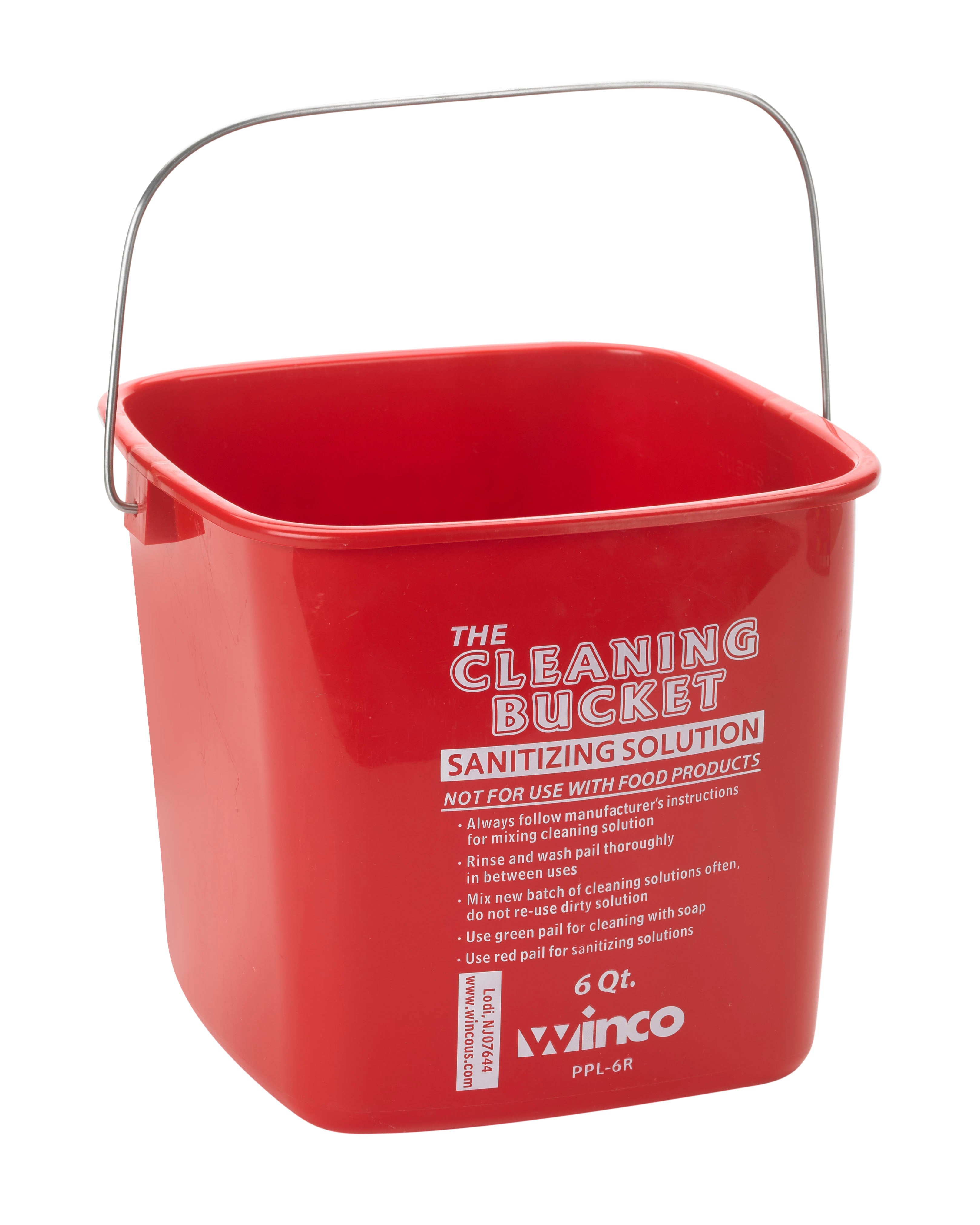 6 Quart Red Bucket for Cleaning