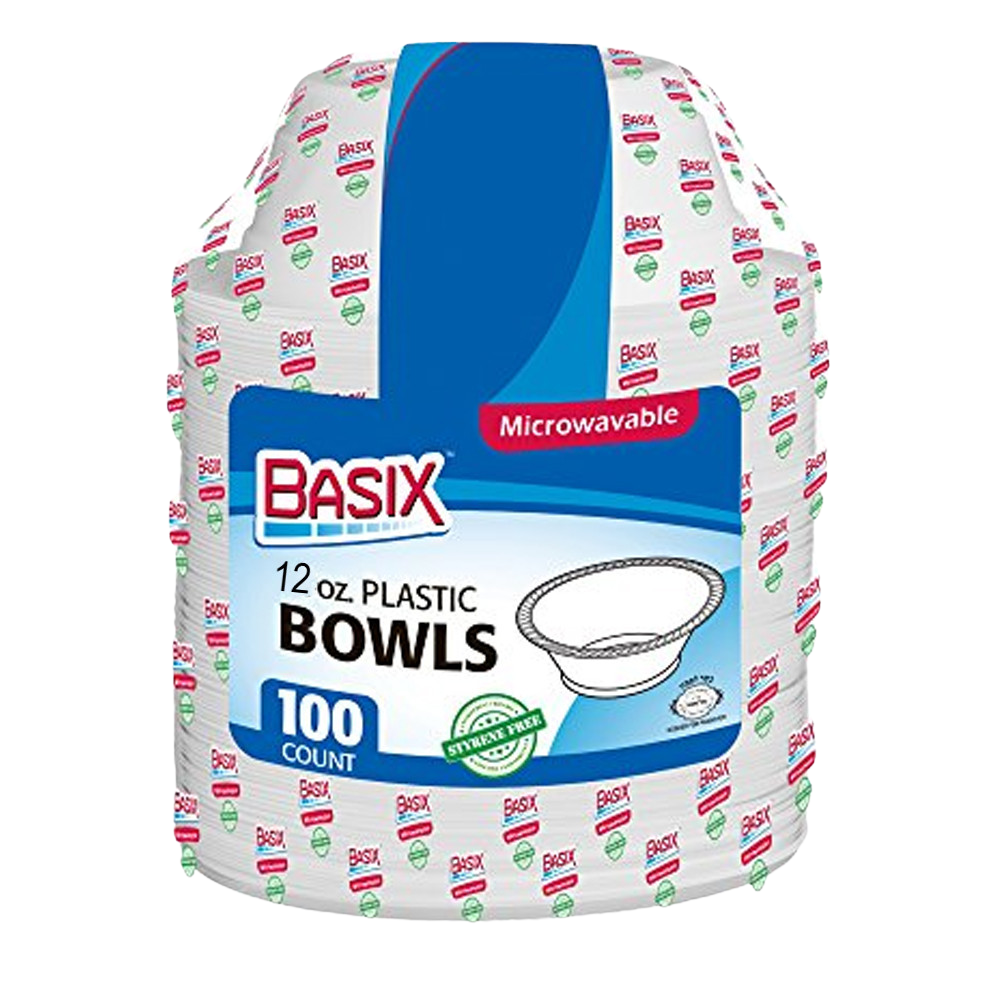 White Plastic 12oz Bowl
