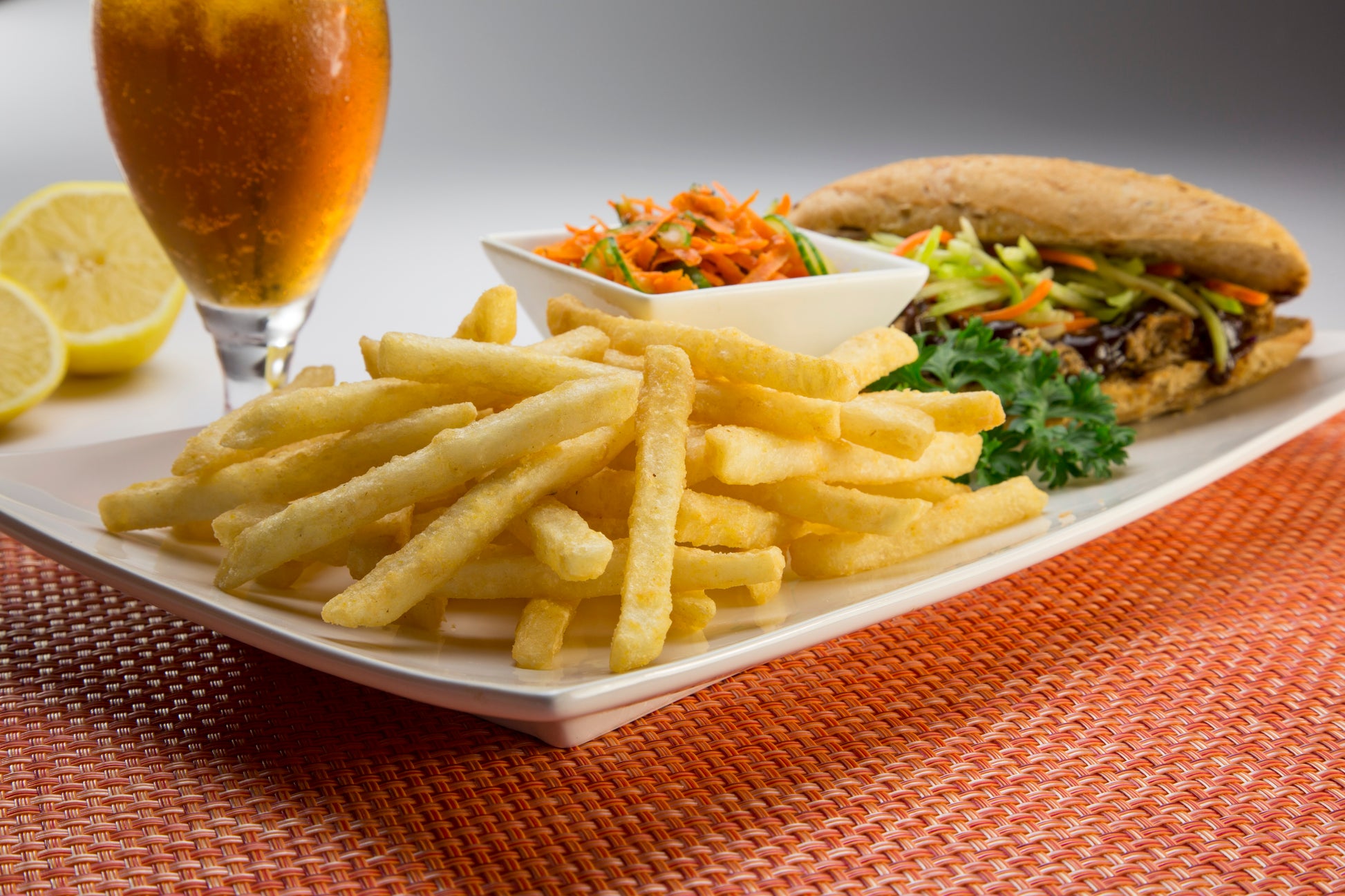 * 3/8 Inch Regular Cut Clear Coated Fries