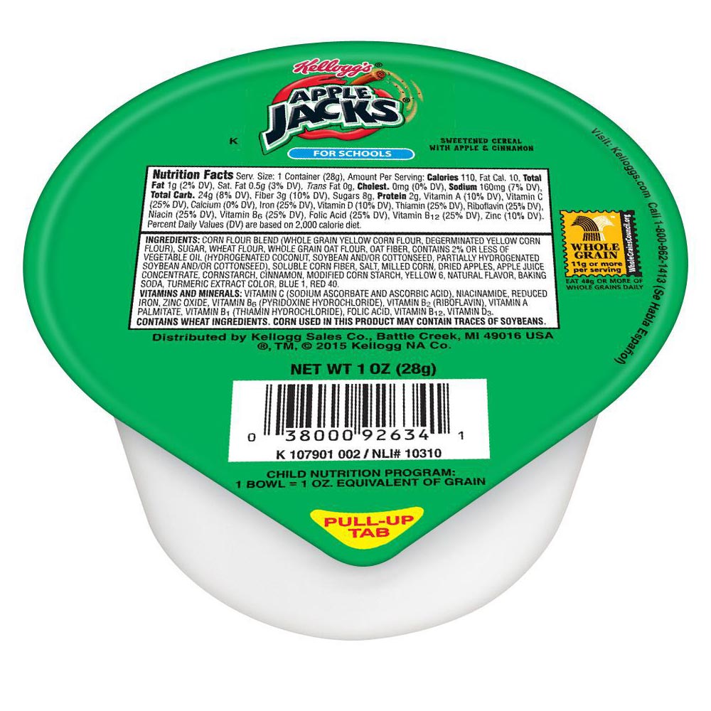 Apple Jacks Cereal Reduced Sugar Bowl
