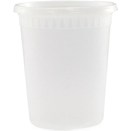32oz Plastic Soup Container Combo With Lids