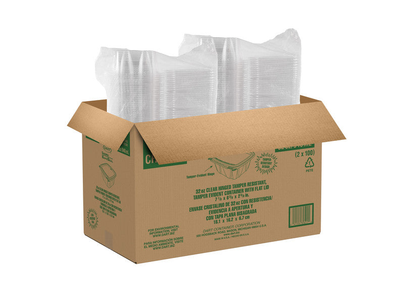 32oz Clear Hinged Container