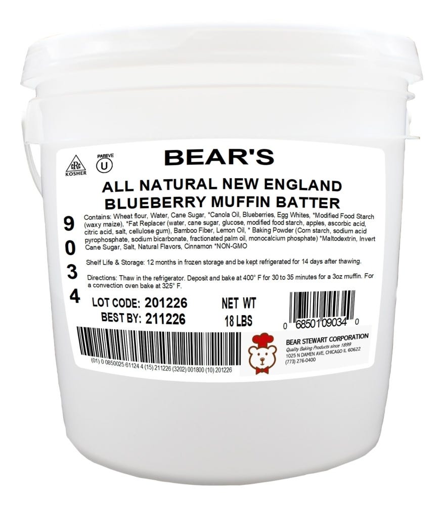 New England Blueberry Muffin Batter
