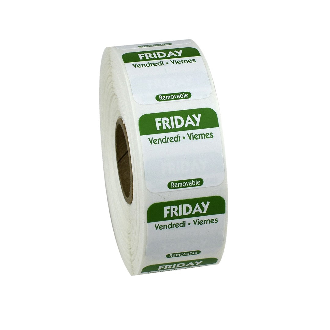 Friday 1 Inch Removable Labels