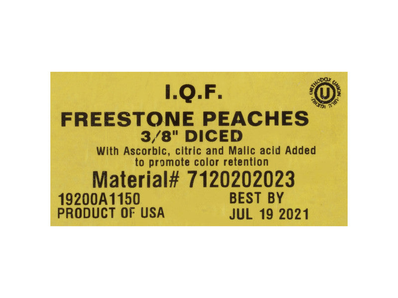 3/8 Inch Diced Peach IQF
