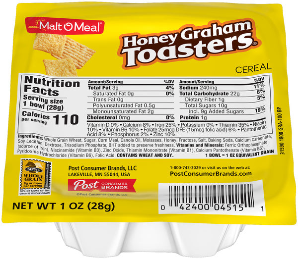 Honey Graham Toasters Cereal