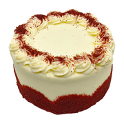 8 Inch Single Layer Sliced Red Velvet Cake