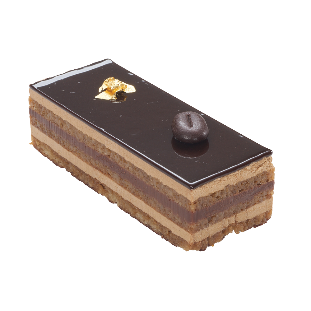 Chocolate Crunch Bar Layered Opera Cake