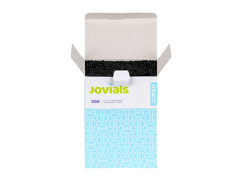 Unwrapped Black Plastic Straw