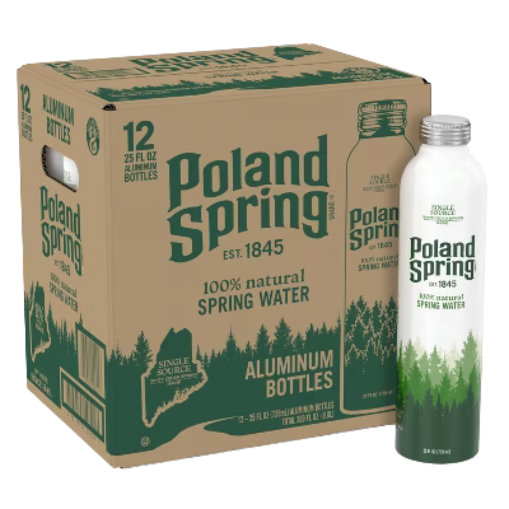 Aluminum Bottle Poland Spring Water