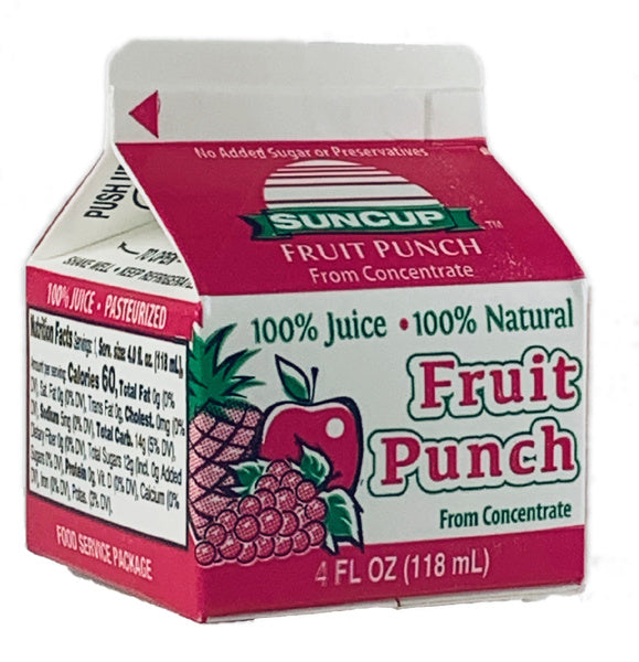 Fruit Punch 100% Juice 4oz Carton