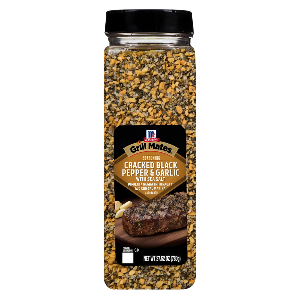 Cracked Pepper and Galic Sea Salt Seasoning