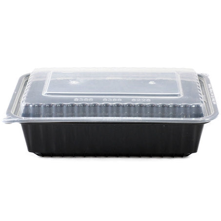 8x6 38oz Black Micro Containers