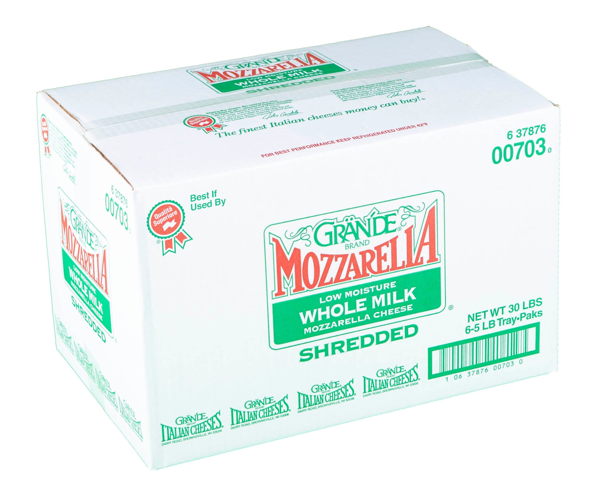 Whole Milk Shredded Mozzarella Cheese