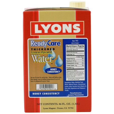 Water with Lemon Honey Consistency