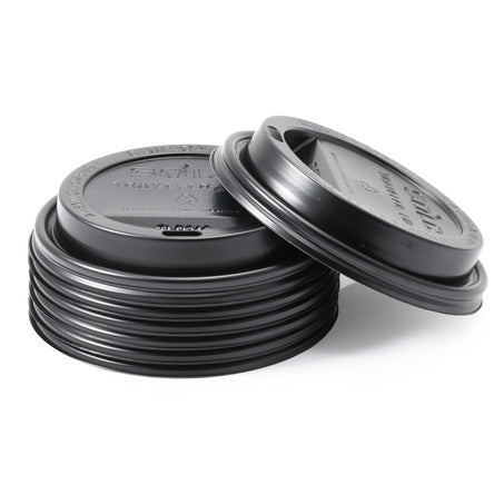 * Black Travel Lid For 10-24oz Hot Cup