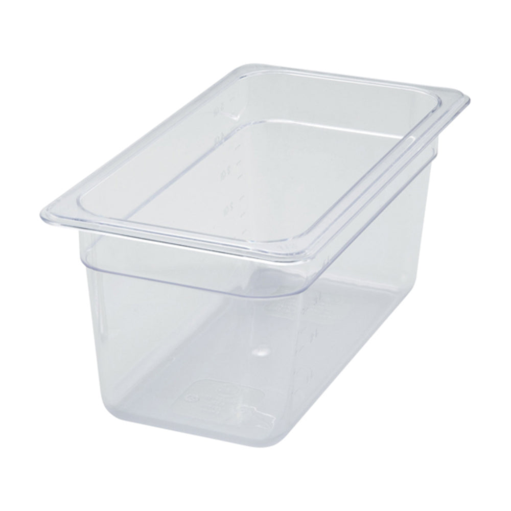 Clear Plastic Food Pan 1/3 Sized 6 Inch Deep