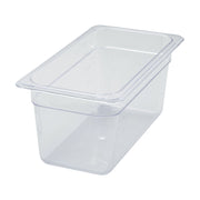 Clear Plastic Food Pan 1/3 Sized 6 Inch Deep