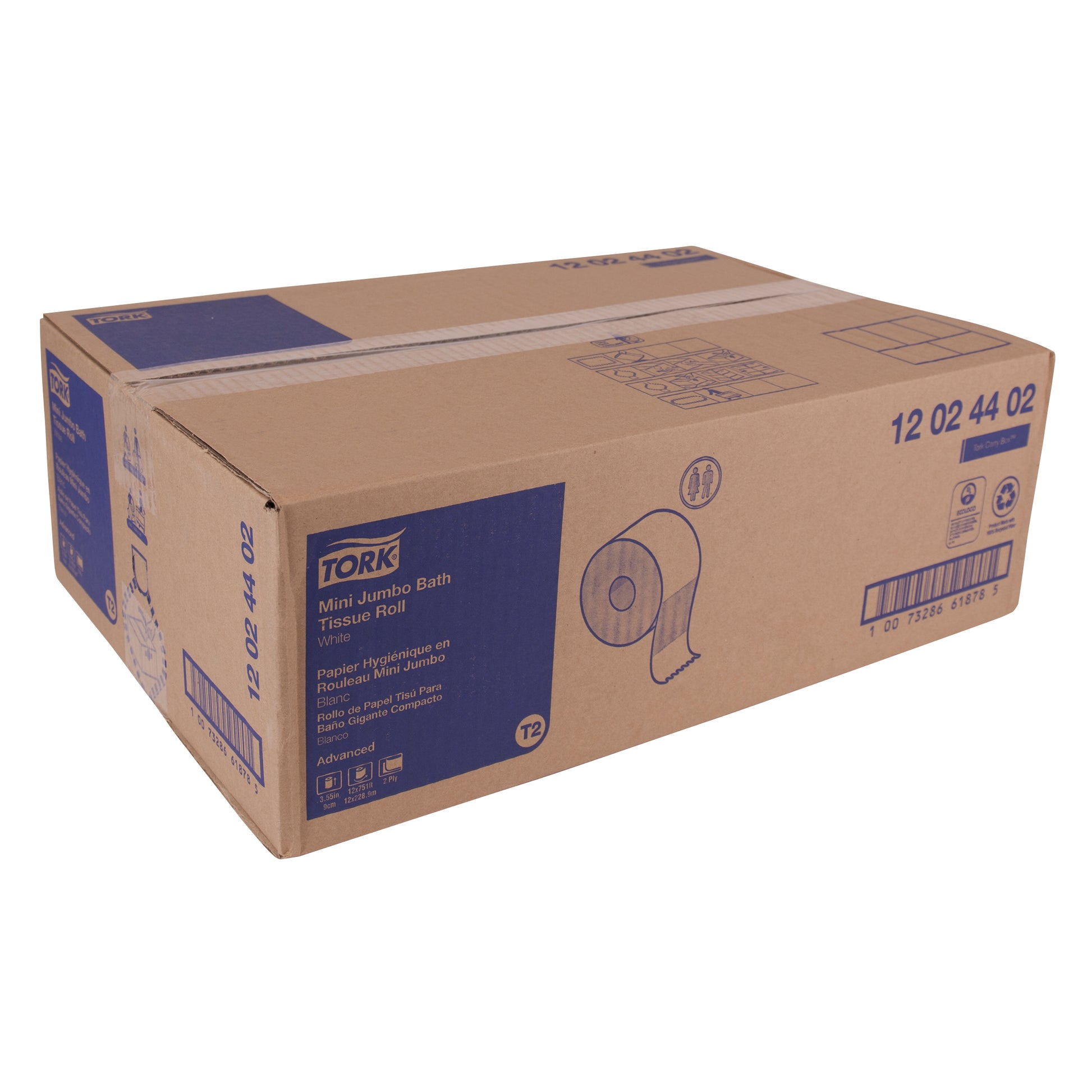 * 2 Ply Mini Jumbo Toilet Tissue