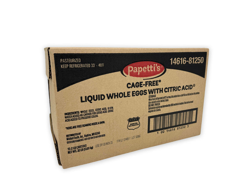 Cage Free Liquid Whole Egg with Citric Acid