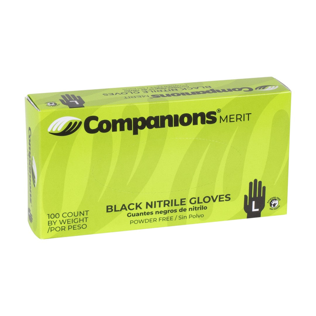 * Large Black Powder Free Nitrile Gloves