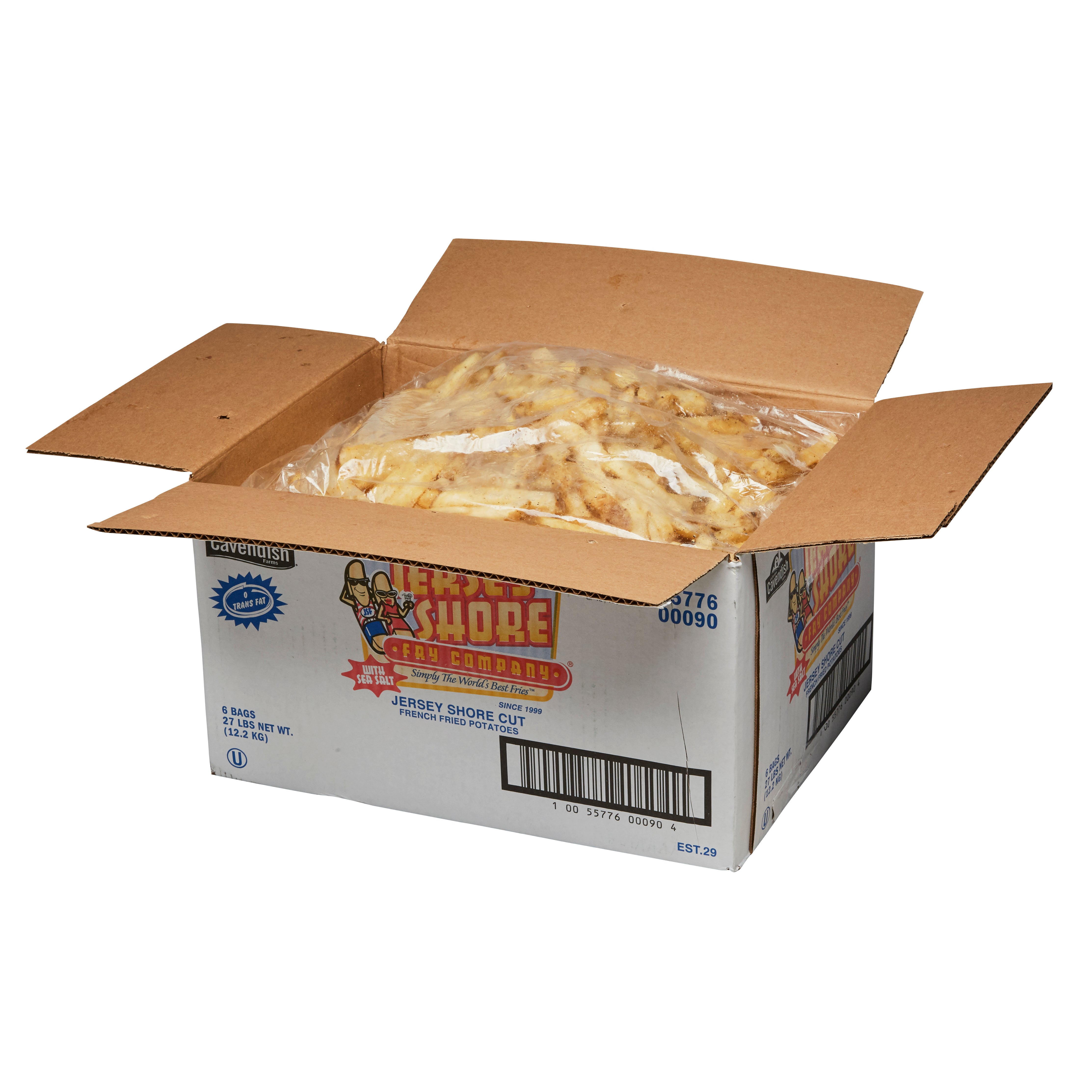* 3/8 Inch Skin-On Seasoned Jersey Fries