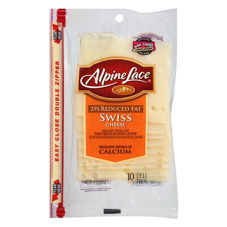 Reduced Fat Sliced Swiss Cheese