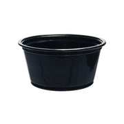 2oz Black Plastic Souffle Cup