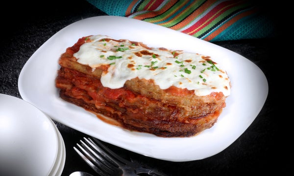 3/8 Inch Battered Eggplant Cutlet