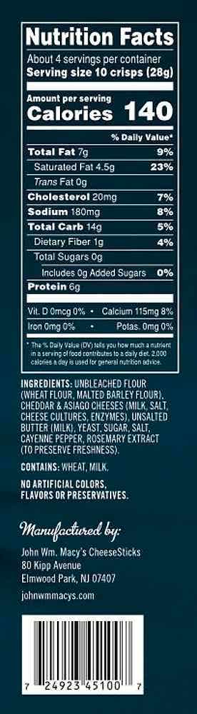 Asiago & Cheddar Cheese Crisps