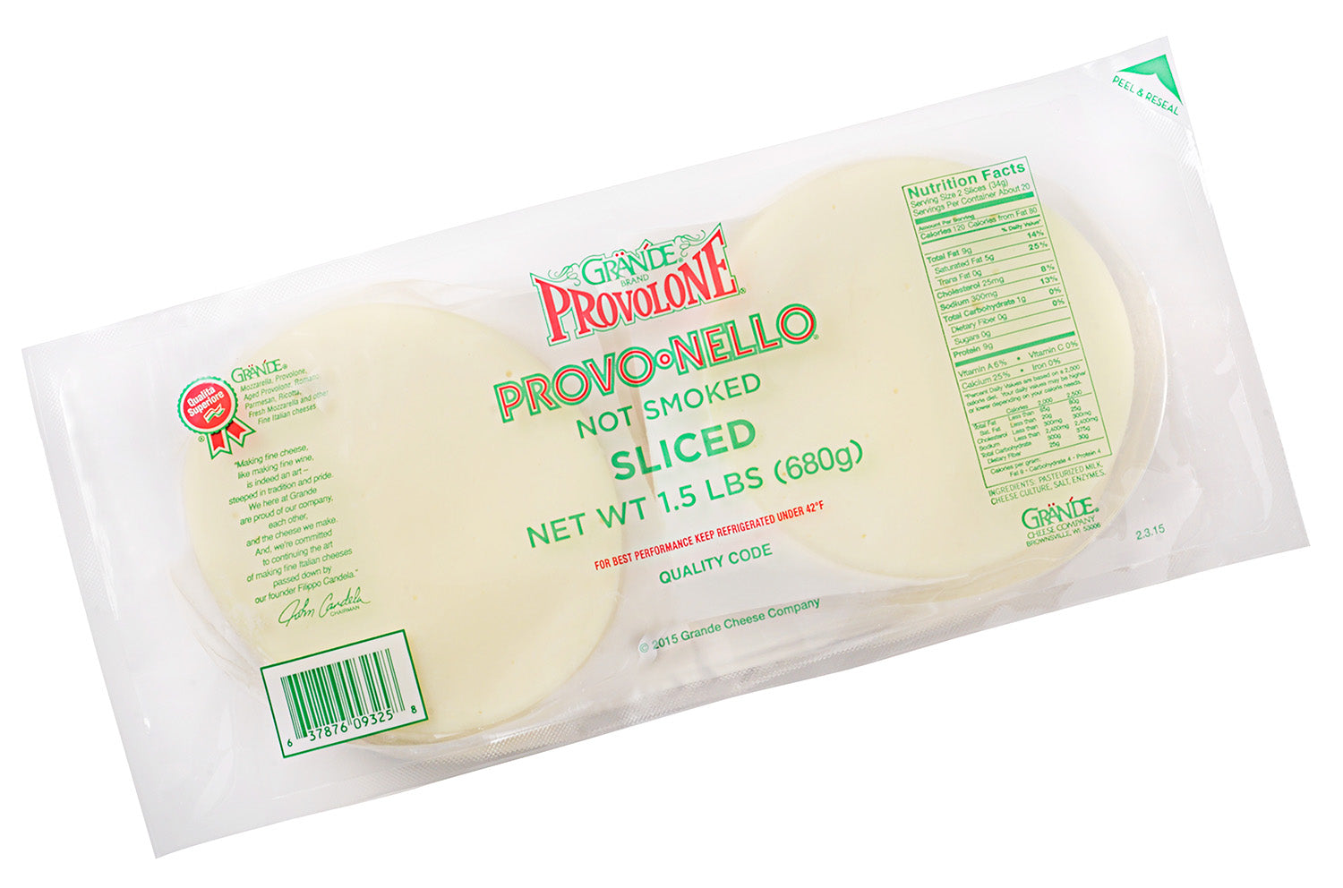 Sliced Deli Style Provolone Cheese